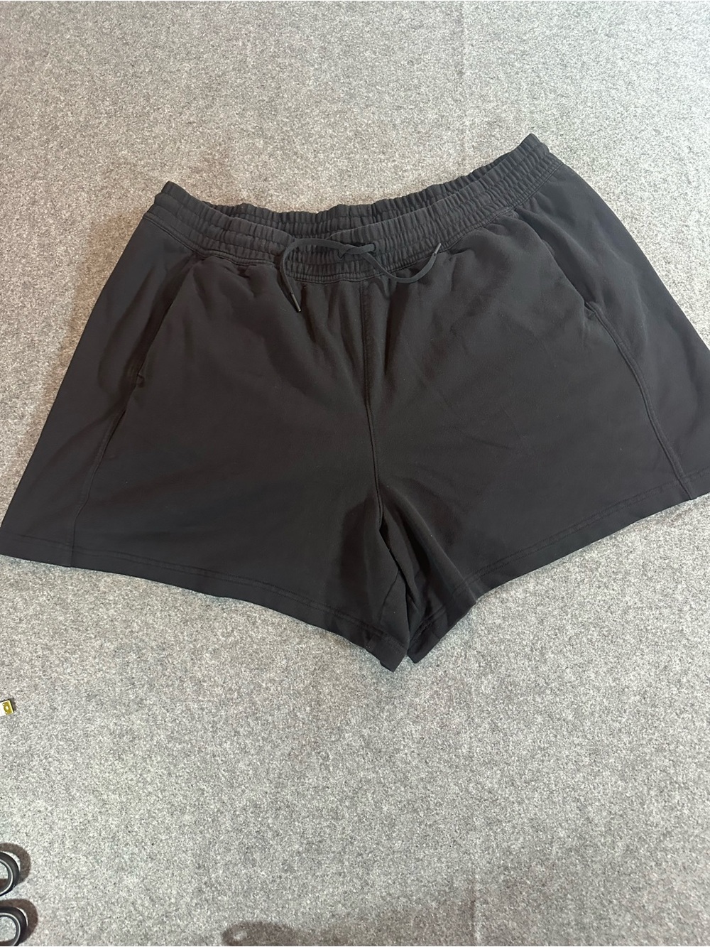 Athleta Black Athletic Drawstring Shorts with Pockets